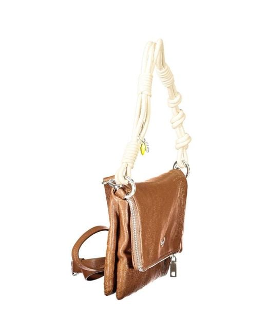 Desigual Brown Marrone Polyurethane Handbag