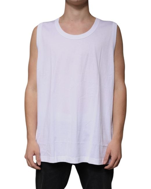 Dolce & Gabbana Purple Classic Sleeveless Tshirt for men