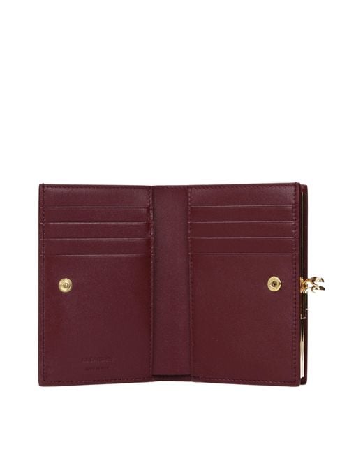 Jil Sander Red Leather Wallet