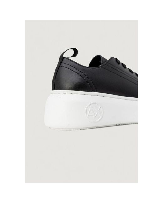 ARMANI EXCHANGE Blue Black Synthetic Leather Sneaker