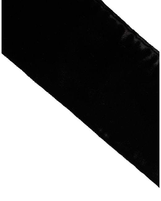 Dolce & Gabbana Black Viscose Satin Waist Cintura Belt
