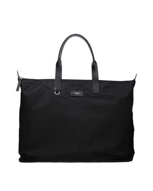 Dolce & Gabbana Black Nylon Shoulder Bag for men