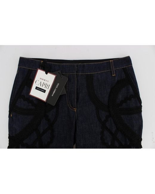 Dolce & Gabbana Denim Cotton Capri Torero Jeans Blue Sig20020