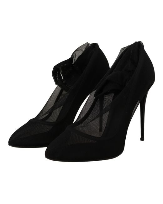 Dolce & Gabbana Black Elegant Stretch Socks Boots