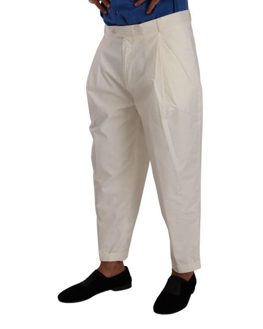 Dolce & Gabbana Multicolor Elegant Cotton Stretch Dress Pants for men