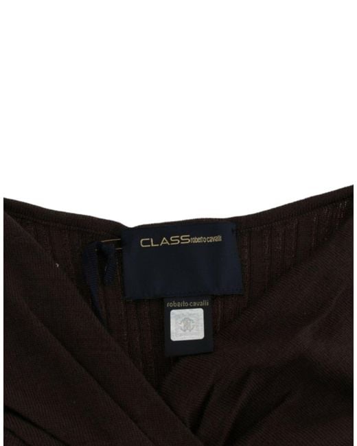Roberto Cavalli Black Chic Keyhole Virgin Wool Sweater