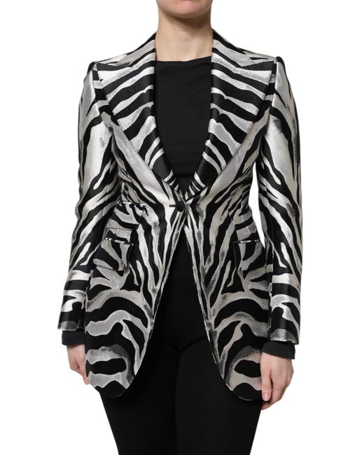 Dolce & Gabbana Black Polyester Blazer Jacket