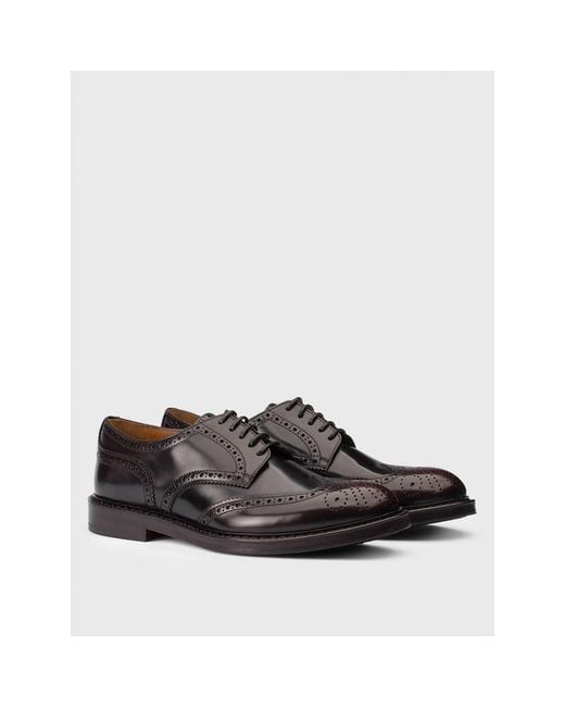 Doucal's Black Brown Leather Oxfords And Derbies for men