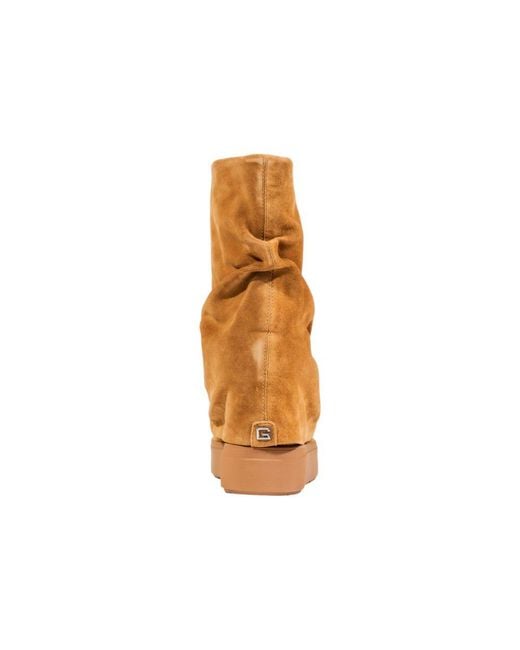 Guess Brown Beige Suede Leather Ankle Boots