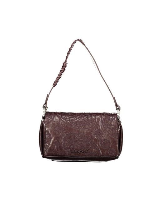Desigual Purple Brown Polyethylene Handbag