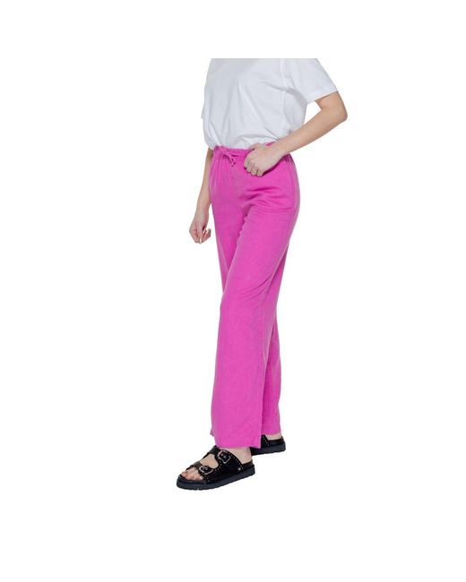 ONLY Pink Linen Jeans & Pant