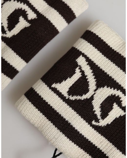 Dolce & Gabbana Metallic Dg Logo Cotton 1 Pair Wristband for men