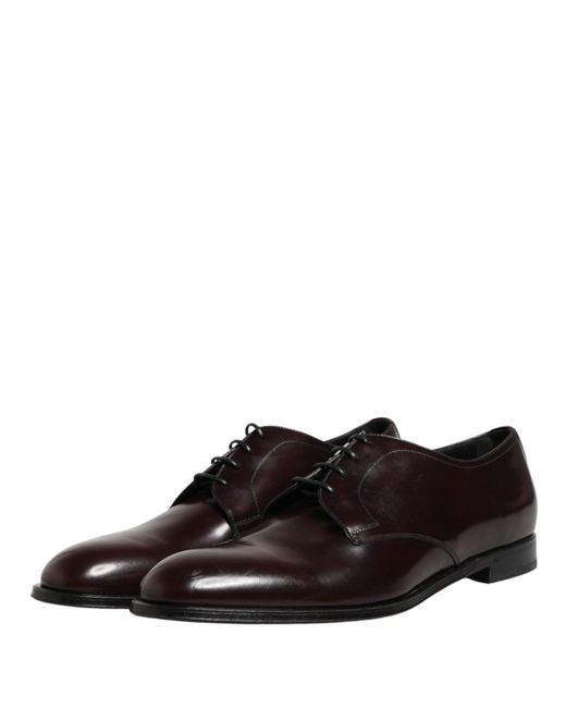 Dolce & Gabbana Black Lace Up Leather Dress Derby Men Shoes for men