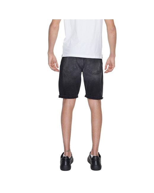 Antony Morato Blue Cotton Short for men