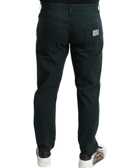 Dolce & Gabbana Black Cotton Stretch Skinny Denim Jeans for men