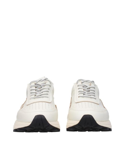 Buttero White Leather Sneakers for men
