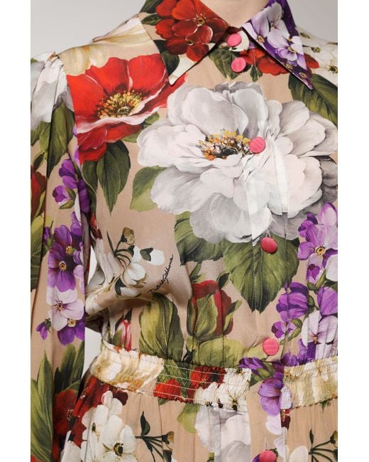 Dolce & Gabbana Multicolor Floral Wide Leg Jumpsuit Dress