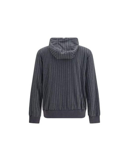 Herno Blue Gray Cotton Sweatshirt for men