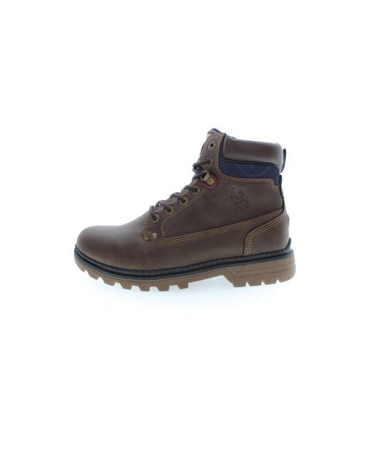 U.S. POLO ASSN. Brown Polyester Boot for men