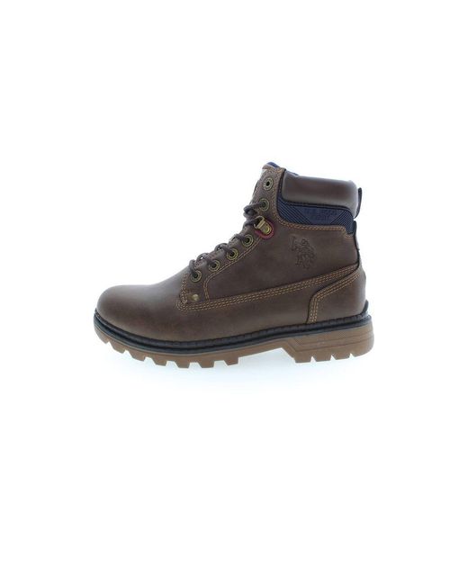 U.S. POLO ASSN. Brown Polyester Boot for men