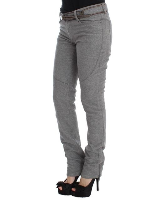 Ermanno Scervino Gray Chic Casual Cotton Pants