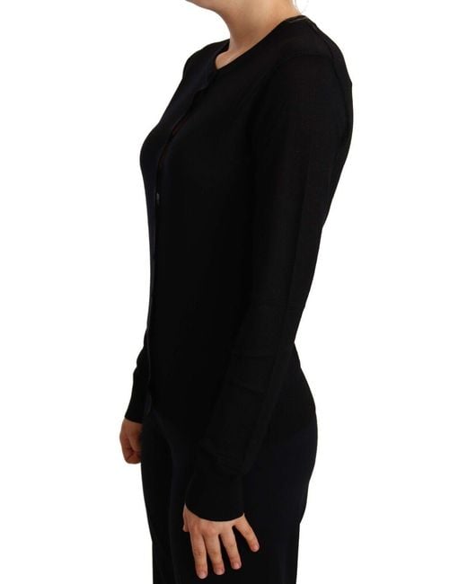 Dolce & Gabbana Black Elegant Cashmere Cardigan