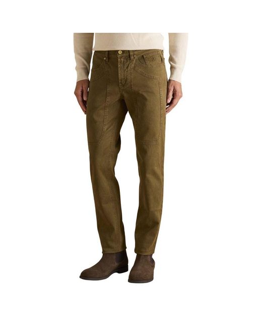 Jeckerson Green Brown Cotton Skinny Jeans for men