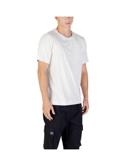 Calvin Klein White Gray Cotton T for men