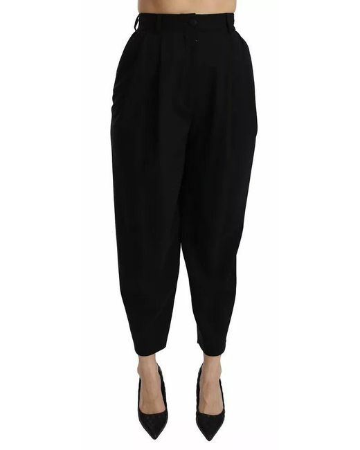 Dolce & Gabbana Black Cropped Trousers