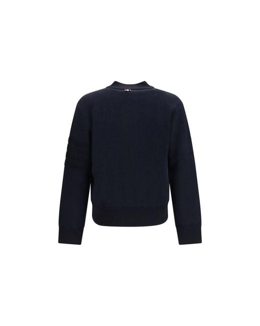 Thom Browne Blue Wool Oves Aries Bomber for men