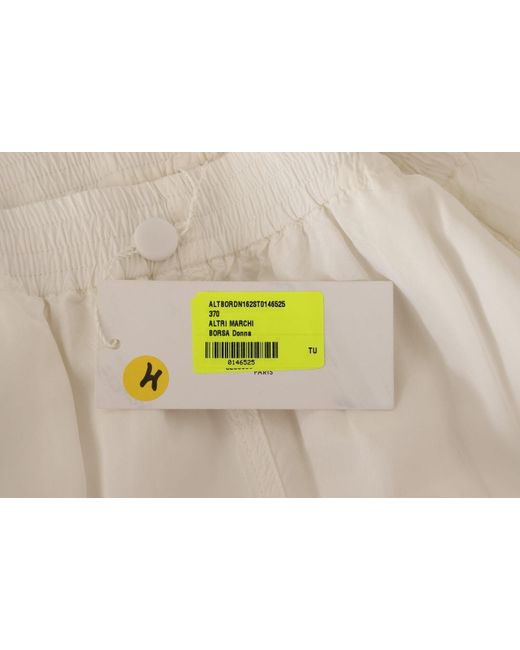 Maison Margiela White High Waist Cropped Trouser Pants