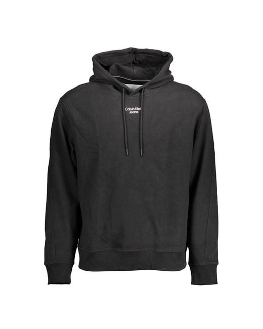 Calvin Klein Black Cotton Men Sweatshirt for men