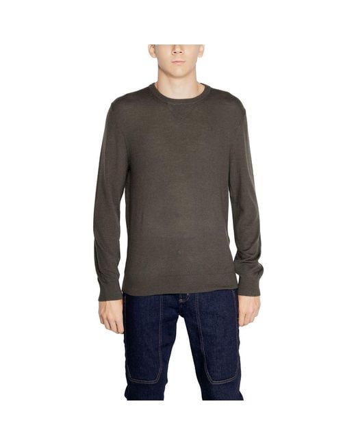 ARMANI EXCHANGE Gray Green Wool Sweatshirt for men