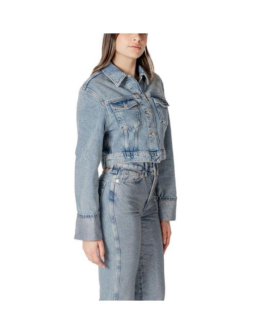 ONLY Blue Organic Cotton Jackets & Coat