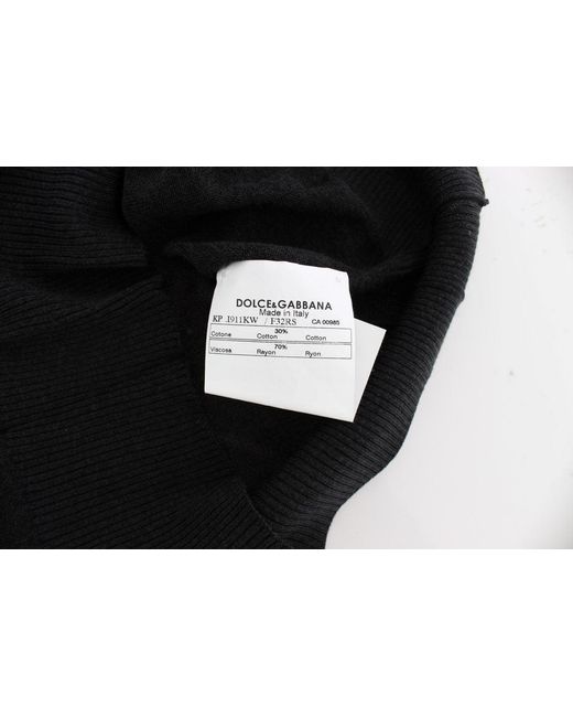 Dolce & Gabbana Black Sleeveless Crewneck Vest Pullover