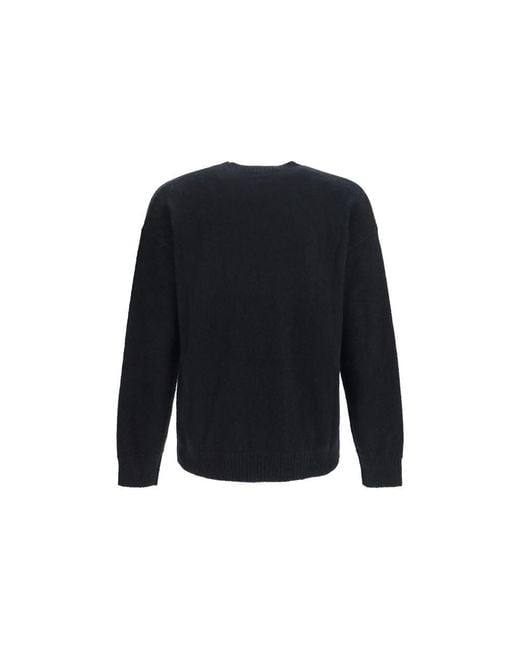 Laneus Blue Black Cashmere Sweatshirt for men