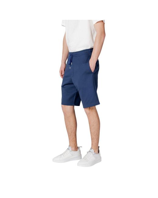Replay Blue Cotton Short for men