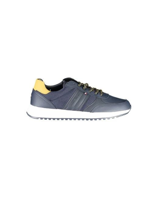 Tommy Hilfiger Blue Leather Sneaker for men