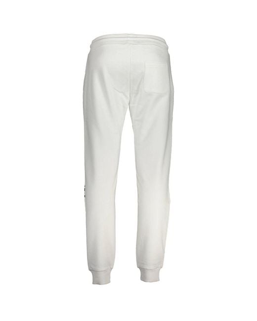 Roberto Cavalli Gray Bianco Cotton Men Sport Pant for men