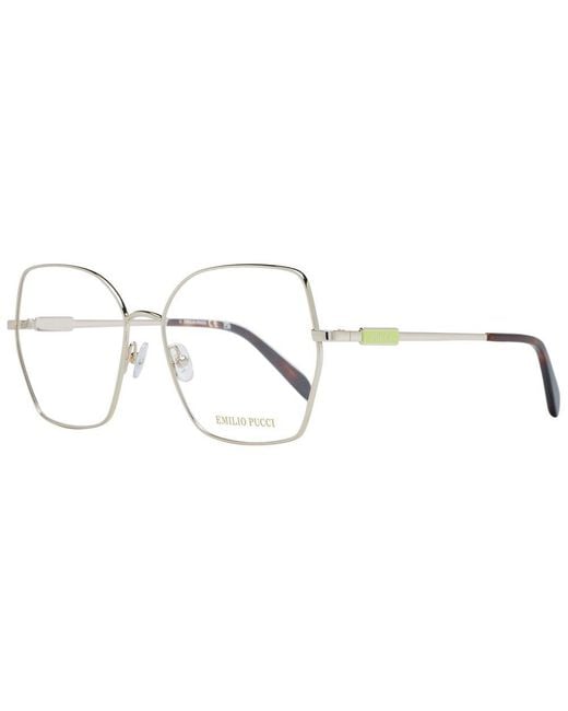 Emilio Pucci Metallic Gold Metal Glasses (frames)
