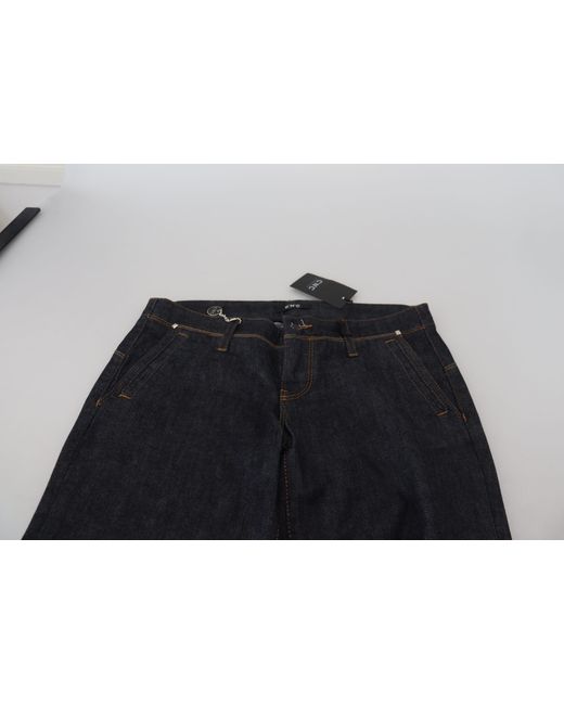 CoSTUME NATIONAL Black Blue Low Waist Straight Denim Pants Jeans