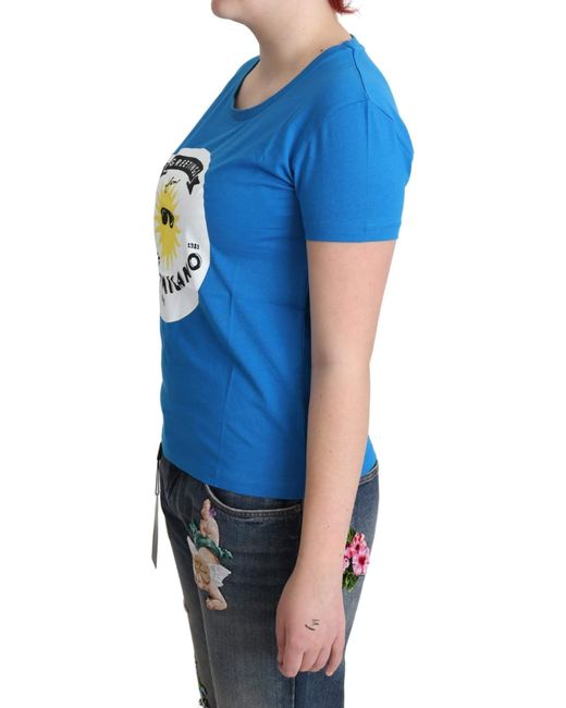Moschino Blue Sunny Milano Graphic Tee