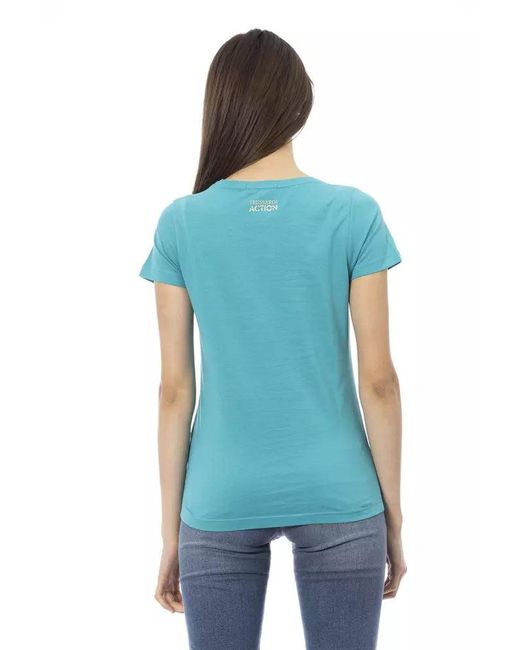 TRUSSARDI ACTION Light Blue Cotton T