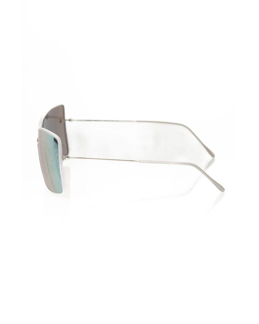 Frankie Morello Silver Metallic Fiber Sunglasses
