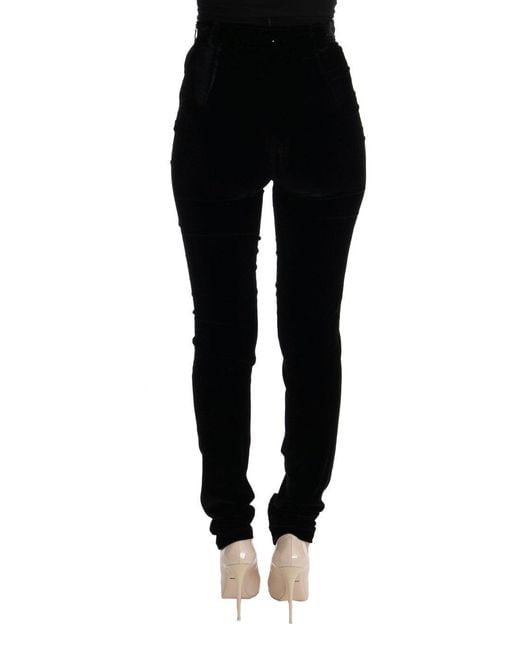 Ermanno Scervino Black Sleek High-Waist Trousers