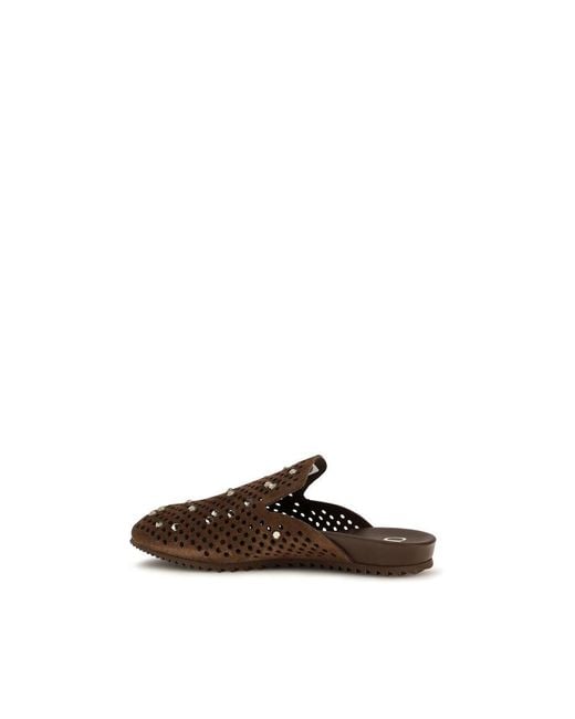 Pedro Garcia Brown Calf Leather Bos Taurus Mules