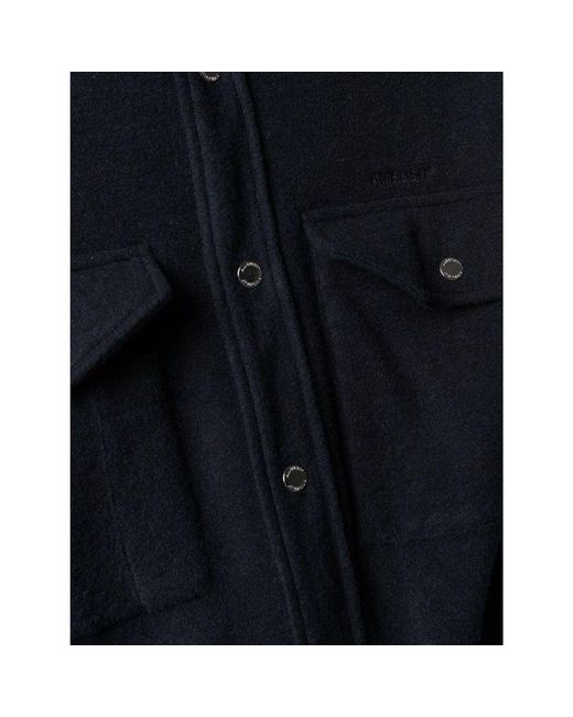 Ambush Blue Wool Shirt Jacket for men