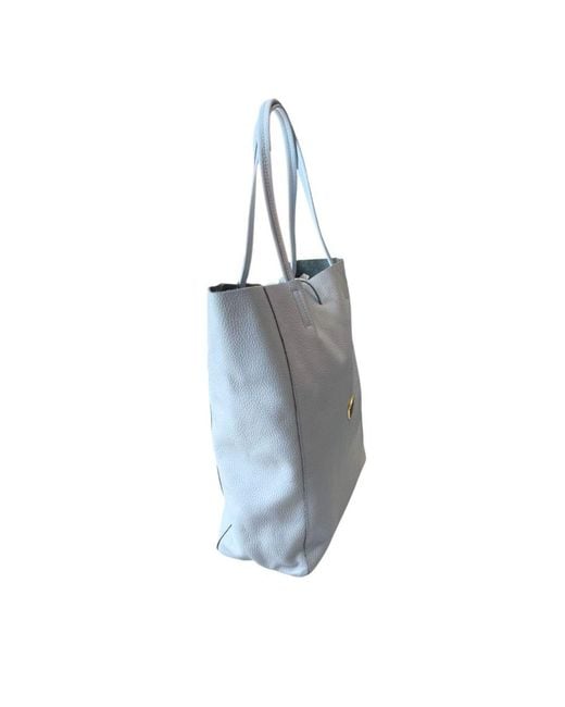Baldinini Blue Cowhide Clutch Bag