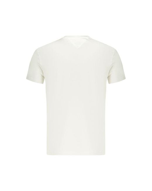 Tommy Hilfiger White Cotton T-Shirt for men