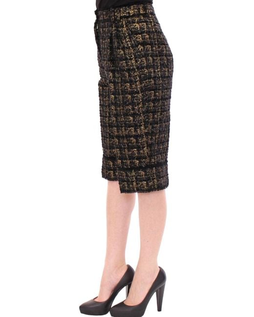 Dolce & Gabbana Black Elegant Designer Woven Short